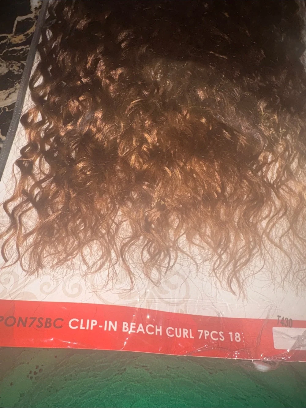 Miss Origin Clip-In 7 Piece Beach Curl Hair Extensions - Brown